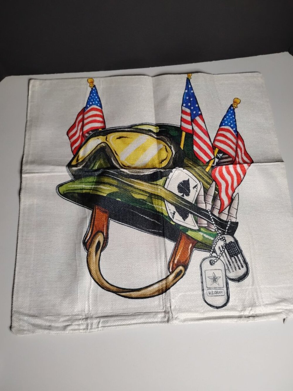 Memorial Day Soldier Boots Helmet Decorative Throw Pillow Covers 18x18